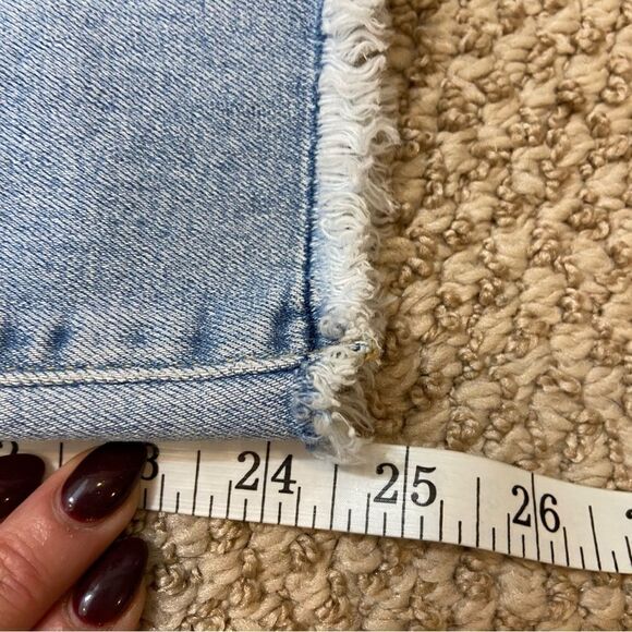 Ladies Loft The Skinny Button Fly Raw Bottom Hem Jeans Size 26 or 2 - Picture 5 of 8